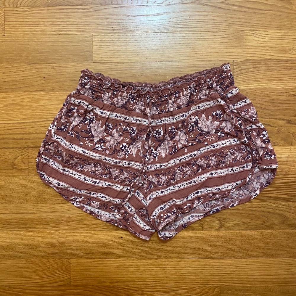 Flower Patterned Soft Shorts